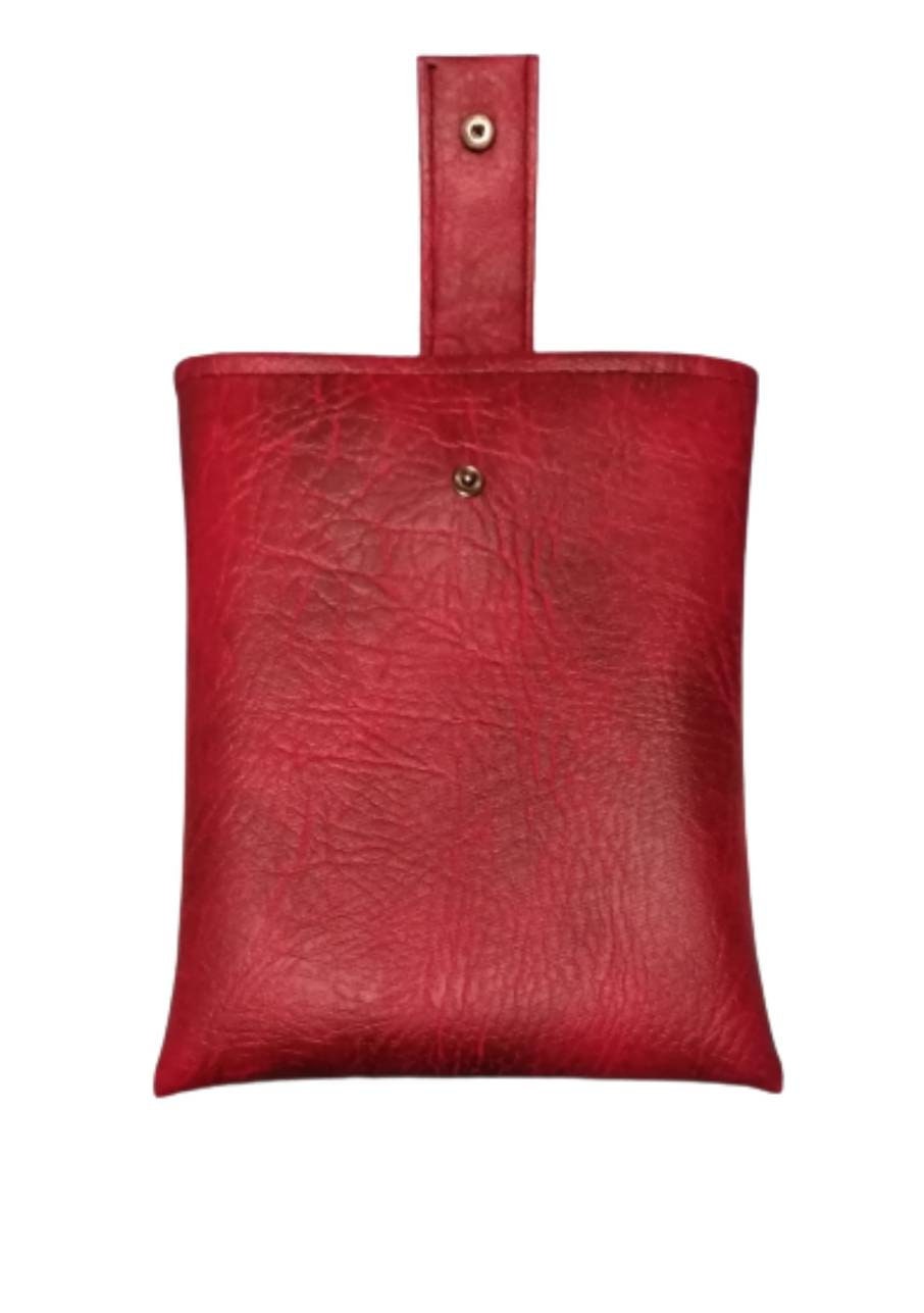 Handmade, Padded Faux Leather Book Sleeve/Tablet Cover with Cotton inner fabric and snap on strap to the top.